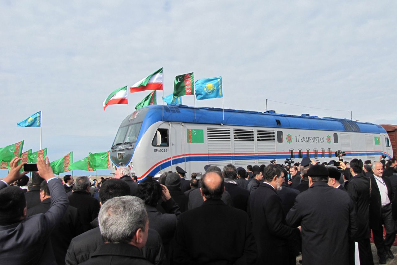 A 900-kilometre (560 mile) railway through Turkmenistan, Kazakhstan and Iran was launched in December. The railways is intended to link Central Asia to the trade routes of the Persian Gulf.