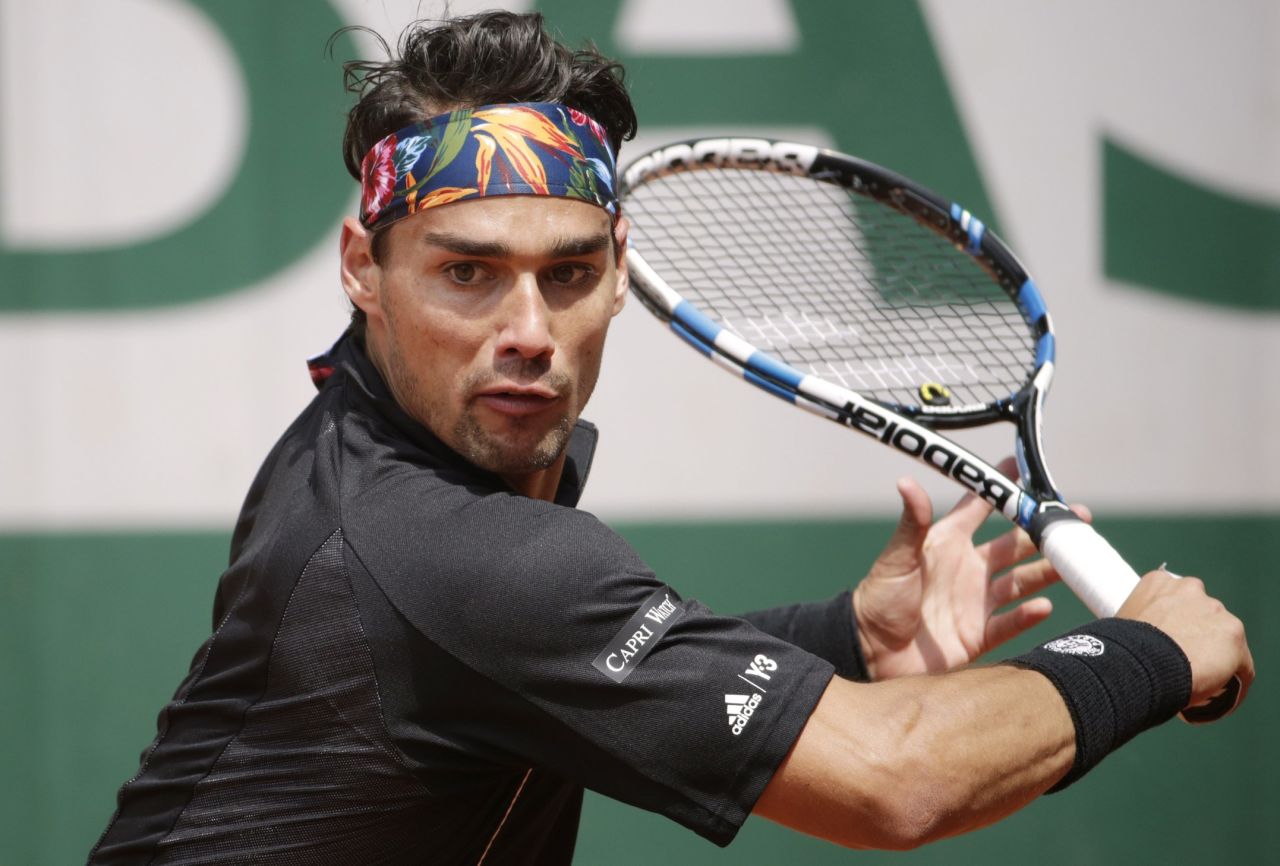 Enigmatic Italian Fabio Fognini, who has clashed with fans in Paris before, won through in straight sets. Fognini is dangerous on clay, having beaten the likes of Rafael Nadal and Andy Murray. 