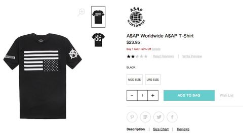 PacSun stores have reportedly angered some shoppers with this upside-down flag shirt. <a href="http://abc7.com/business/pacsun-removes-t-shirt-over-american-flag-controversy/741764/" target="_blank" target="_blank">CNN affiliate KABC-TV reports</a> that the company removed the $24 item -- which is a part of rapper A$AP Rocky's clothing line -- after a customer started #BoycottPacSun on social media. In a statement to KABC, PacSun said it values artistic and creative expression, but "out of respect for those who have put their lives on the line for our country, we have decided to stop selling the licensed flag T-shirt and are removing it from our stores and website immediately."