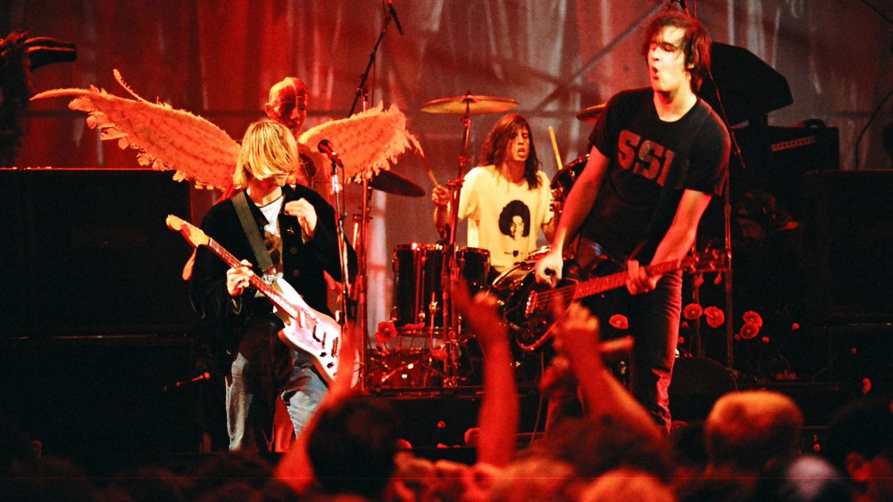Nirvana performs a gig in front of a hometown crowd in Seattle in 1993. 