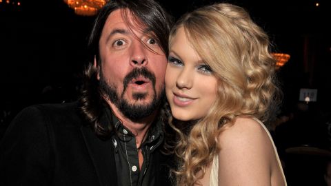 Taylor Swift and Grohl pose together at a 2008 Grammys party in Los Angeles. Grohl <a href="http://www.cnn.com/2015/05/25/entertainment/dave-grohl-paul-mccartney-taylor-swift-feat/index.html" target="_blank">recently admitted</a> he's "obsessed" with the singer. 