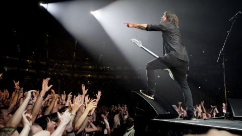 Grohl performs with his band Foo Fighters in Germany in 2011.