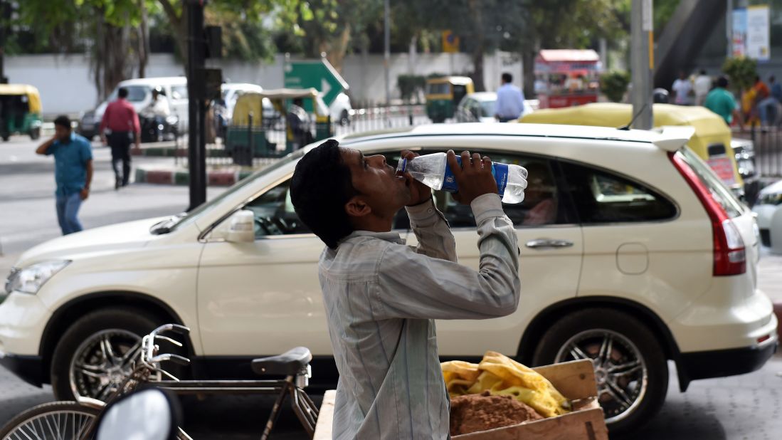 Water is precious as temperatures soar in New Delhi on May 26.