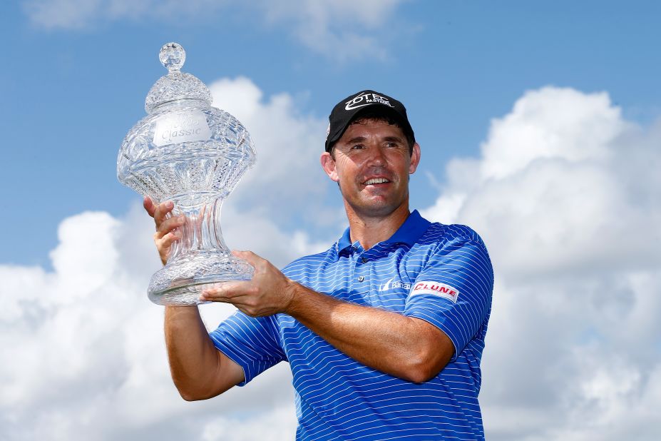 It had been seven years coming -- but Padraig Harrington could celebrate lifting a trophy again when he won the US PGA Tour event at Palm Beach Gardens in March.