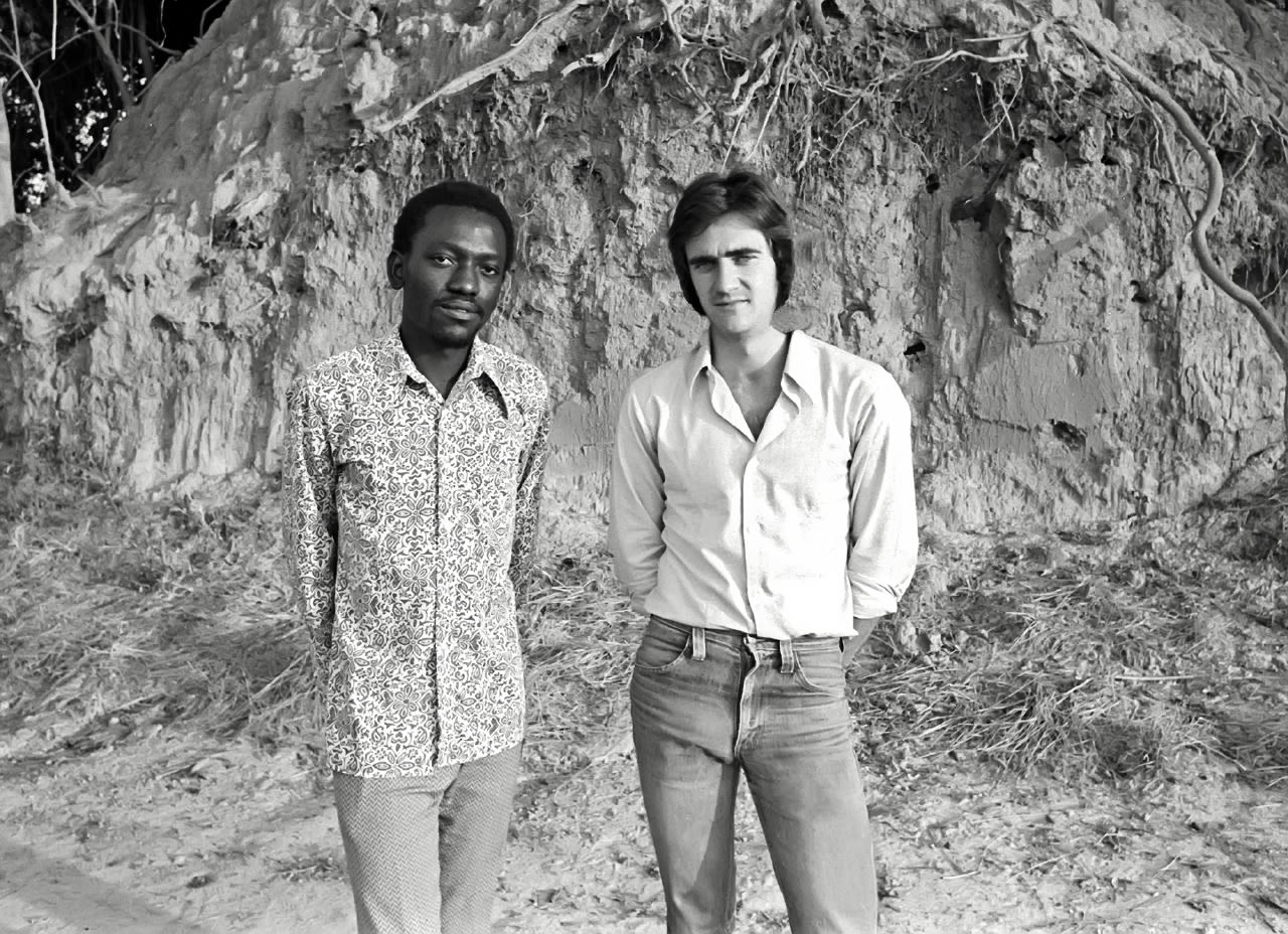 Collector Etienne Bol with artist Tshibumba Kanda Matulu.