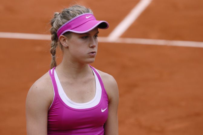 Eugenie Bouchard's slump persists. A semifinalist last year, Bouchard was bundled out in the first round by Kristina Mladenovic. 