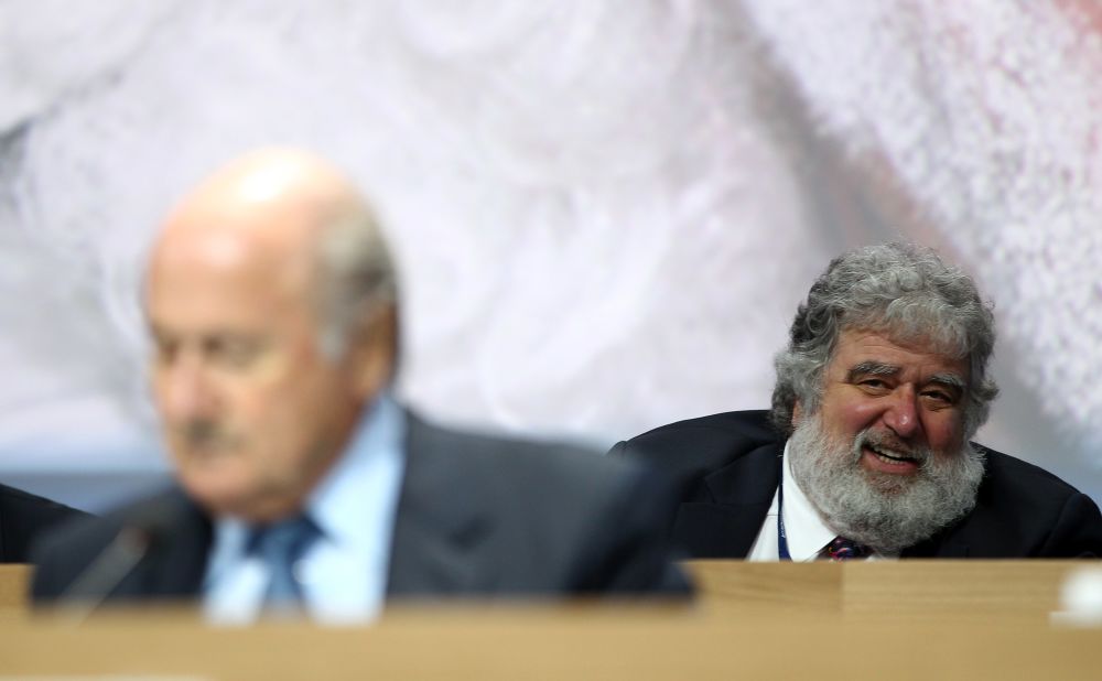 <a href="http://cnn.com/2013/05/06/sport/football/football-fifa-suspend-executive-committee-member-chuck-blazer/">FIFA's Ethics Committee suspends outgoing executive committee member Blazer (pictured back right) </a>for 90 days "based on the fact that various breaches of the Code of Ethics appear to have been committed" by the American. Blazer is former general secretary of CONCACAF, the body which governs football in North and Central America and the Caribbean, and his suspension follows a report by its integrity committee. Blazer denies any wrongdoing.
