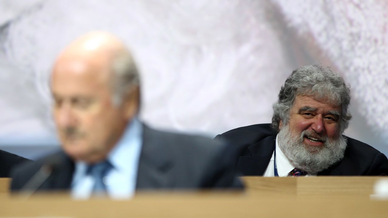 Chuck Blazer sits behind FIFA President Joseph Blatter in 2011 in Switzerland.