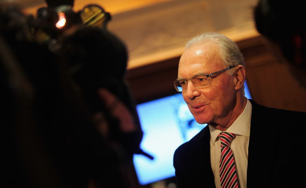 German footballer Franz Beckenbauer, the only man to win the World Cup as captain and coach,<a href="http://cnn.com/2014/06/13/sport/football/franz-beckenbauer-fifa-football/"> is provisionally suspended from any football-related activity for 90 days</a> for failing to cooperate with a FIFA corruption investigation. FIFA says Beckenbauer had been asked to help with its Ethics Committee's probe into allegations against Qatar 2022 and the World Cup bidding process. Beckenbauer tells German media that he did not respond to questions by the chairman of the Ethics Committee's investigatory body because they were in English and he did not understand them. 