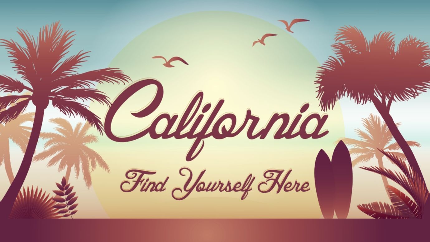In a country as diverse as the United States, each state needs its own slogan to encapsulate the region's unique identity. Samantha North says California's slogan, "find yourself here," fits perfectly with the state's wanderlust image.