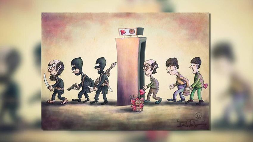 pkg amanpour pleitgen iran isis cartoon contest_00005018.jpg