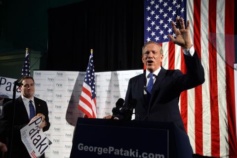 Former New York Gov. George Pataki announces his candidacy for the 2016 Republican presidential nomination May 28 in New Hampshire.