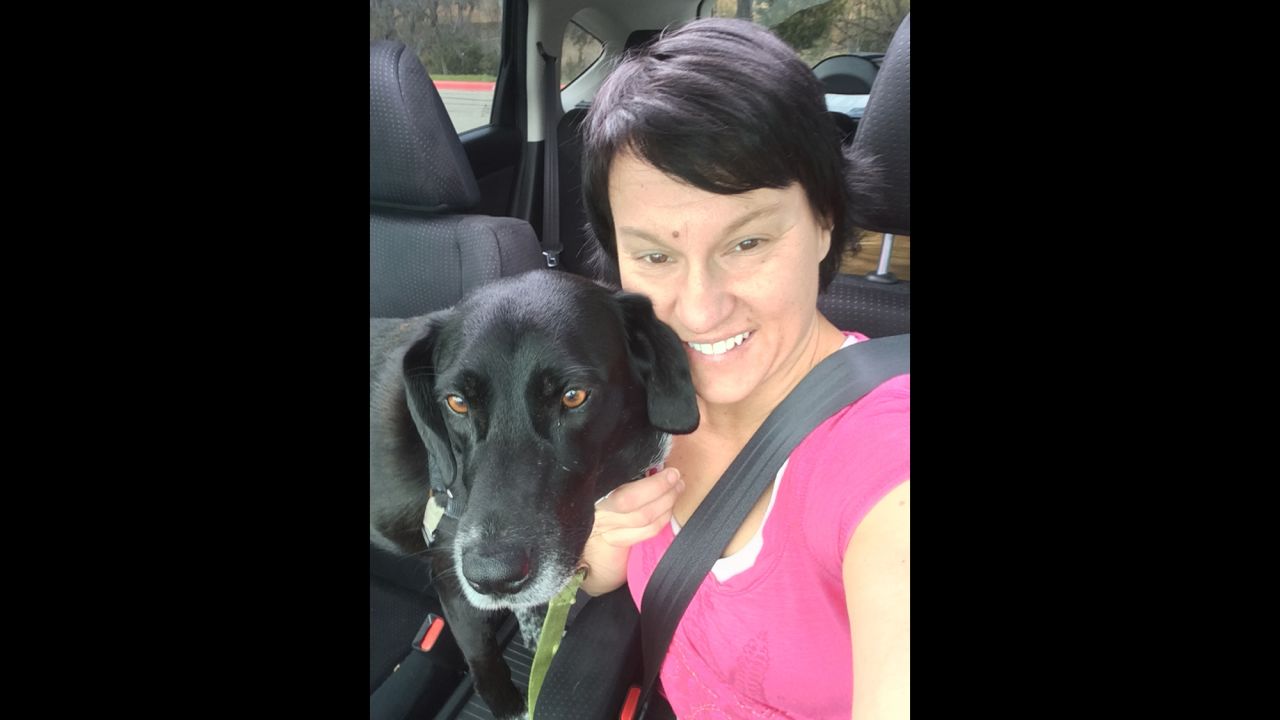 Candy, with her dog, Payton.