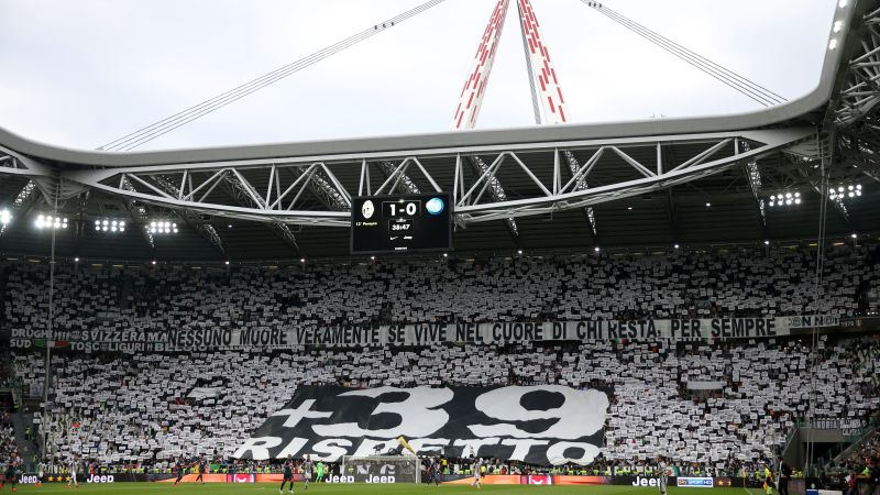 Juventus soccer fans show a scarf to remember the Heysel tragedy at the King  Baudouin stade in Brussels, Sunday May 29, 2005. Fans from Britain, Italy  and Belgium marked the Heysel tragedy