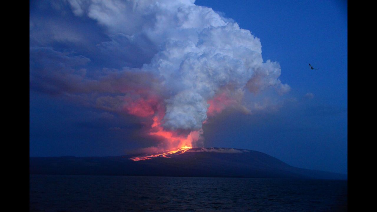 The Wolf Volcano at Isabela Island -- the largest of the Galapagos Islands west of mainland Ecuador -- <a href="http://www.cnn.com/2015/05/26/americas/galapagos-volcano-erupts/" target="_blank">erupts</a> Monday, May 25, for the first time in 33 years. <a href="http://www.cnn.com/2013/11/20/world/gallery/recently-active-volcanos/index.html" target="_blank">See other recently active volcanoes</a>