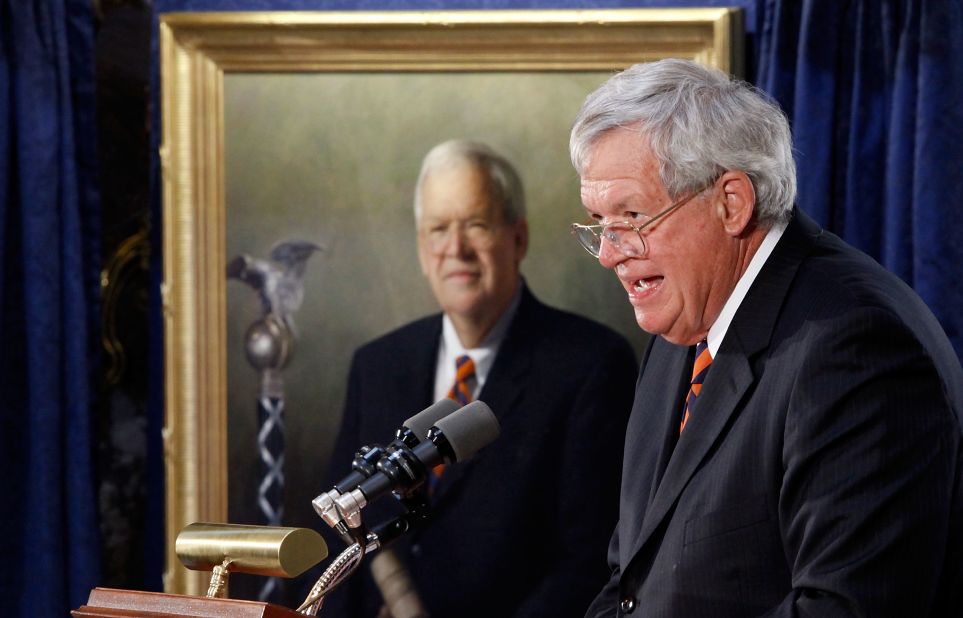 Former Speaker of the House <a href="http://cnn.it/1J5XO2p" target="_blank" target="_blank">Dennis Hastert</a> was sentenced to 15 months in prison and ordered to pay $250,000 to a victims' fund in April after a hush-money case revealed he was being accused of sexually abusing young boys as a teacher in Illinois.