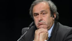 UEFA President Michel Platini attends a press conference prior to the 65th FIFA Congress on May 28, 2015 in Zurich. UEFA will not boycott FIFA's congress and presidential election in Zurich on Friday, Dutch federation president Michael van Praag said following a meeting of the European. governing body. AFP PHOTO / FABRICE COFFRINIFABRICE COFFRINI/AFP/Getty Images
