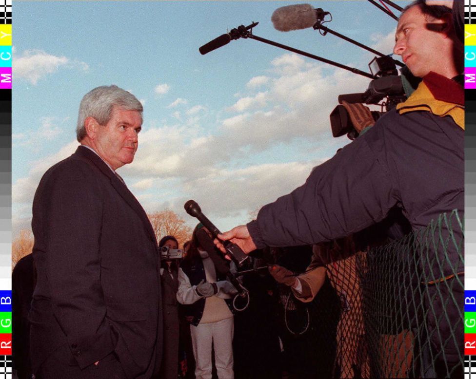 Newt Gingrich broke the four-decade line of Democratic speakers by becoming speaker from 1995 to 1999 and was named Man of the Year by Time magazine for the accomplishment. He then fell from grace after a disappointing 1998 midterm election for the GOP, prompting him to step down from both the speakership and Congress. Gingrich's resignations came as a complete surprise to many, as the speaker had been fighting to keep his top job until the announcement. 
