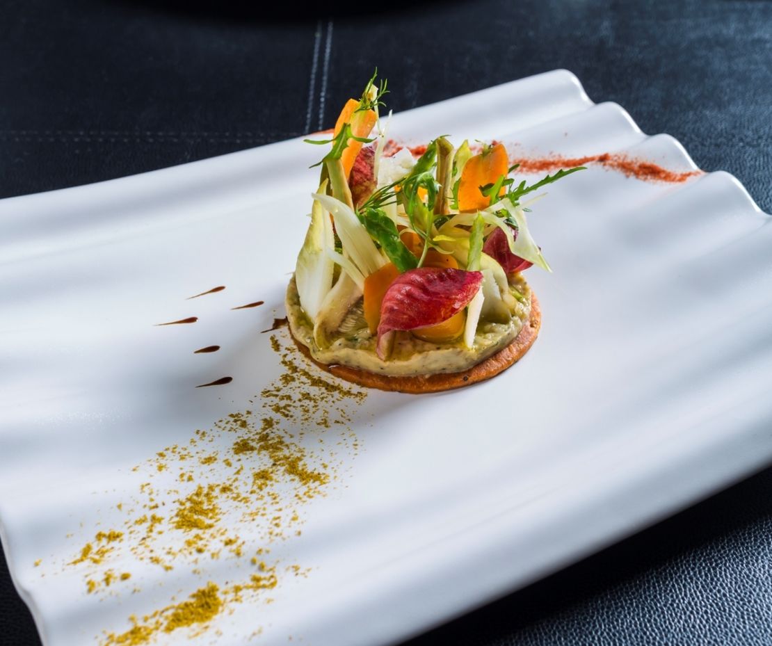 L'Atelier de Joël Robuchon's eggplant salad. 