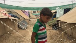 CNN talked to internally displaced Sunni families, who fled from ISIS brutality in Anbar province, west of Baghdad. Now most are taking shelter in Sunni mosques. These are pictures of a refugee camp setup in a parking lot of a local Sunni mosque in al-Jihad neighborhood, western Baghdad.