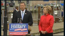 Martin O'Malley endorses Hillary Clinton for president on May 9, 2007.