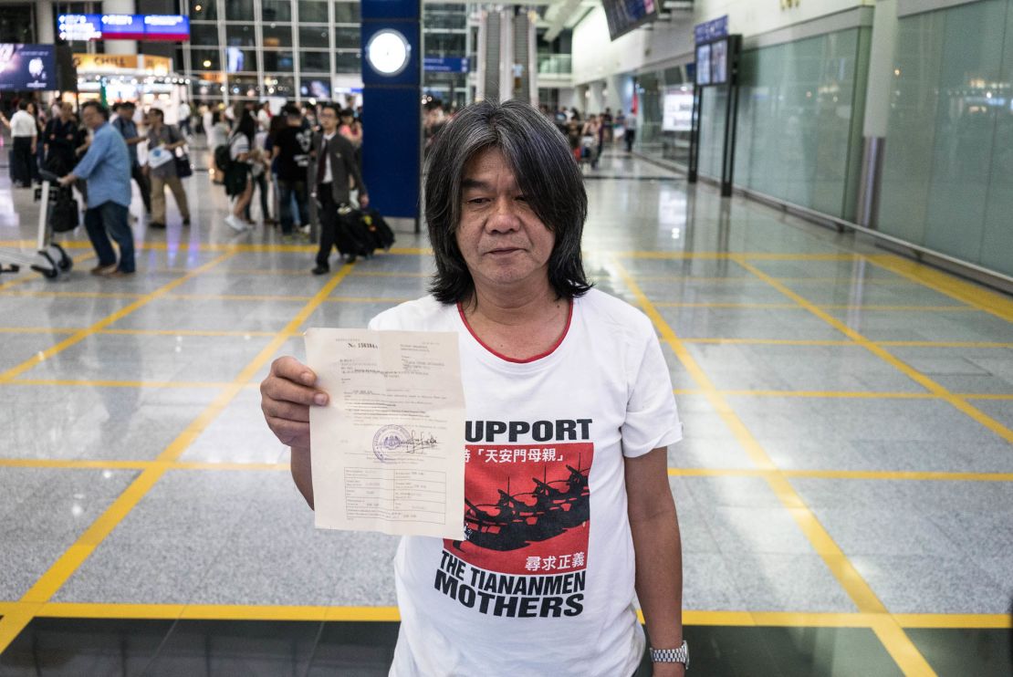 Hong Kong pro-democracy legislator Leung Kwok-Hung, also known as "Long Hair".