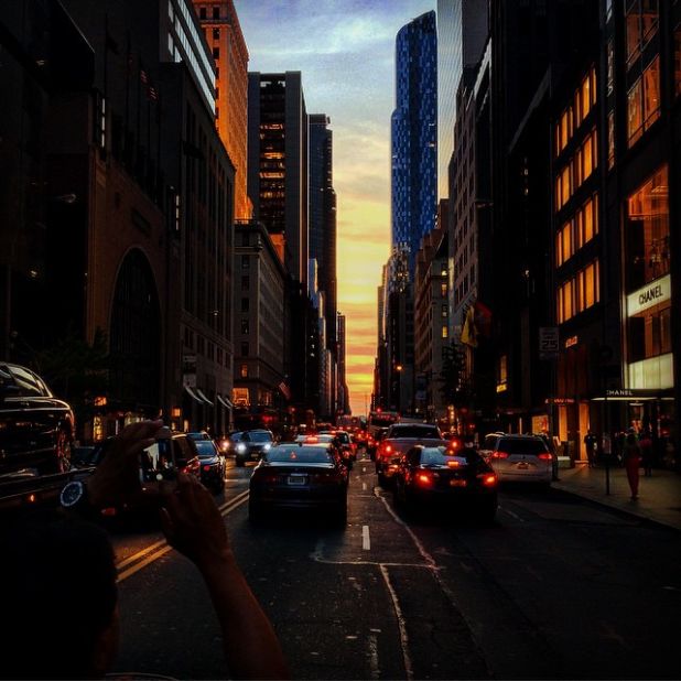 There was no sun says <a href="https://instagram.com/p/3ST0JmqVZ8/" target="_blank" target="_blank">Ashley Prescott</a>, who photographed "Manhattanhenge" Friday evening. "But I still give myself an A plus for effort," she wrote on Instagram. The forecast for Saturday at sunset (8:19 p.m. ET) is more promising -- mostly sunny with little chance of rain. <br />