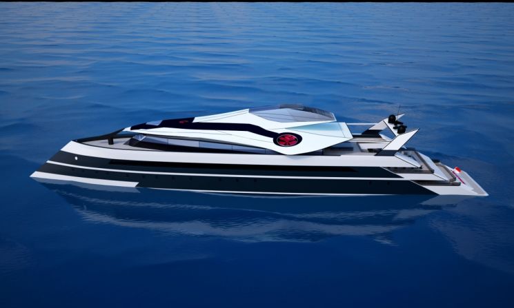 The sleek Monaco 2050 yacht as envisioned by Russian designer Vasily Klyukin.