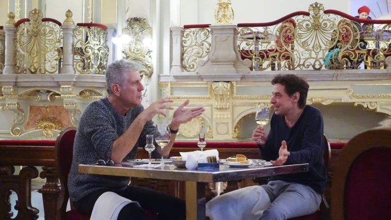 Tony sits down with Peter Zilahy, a Budapest-born writer and performer, at the New York Cafe . The cafe used to be where creatives could spend all day regardless of their financial means. 