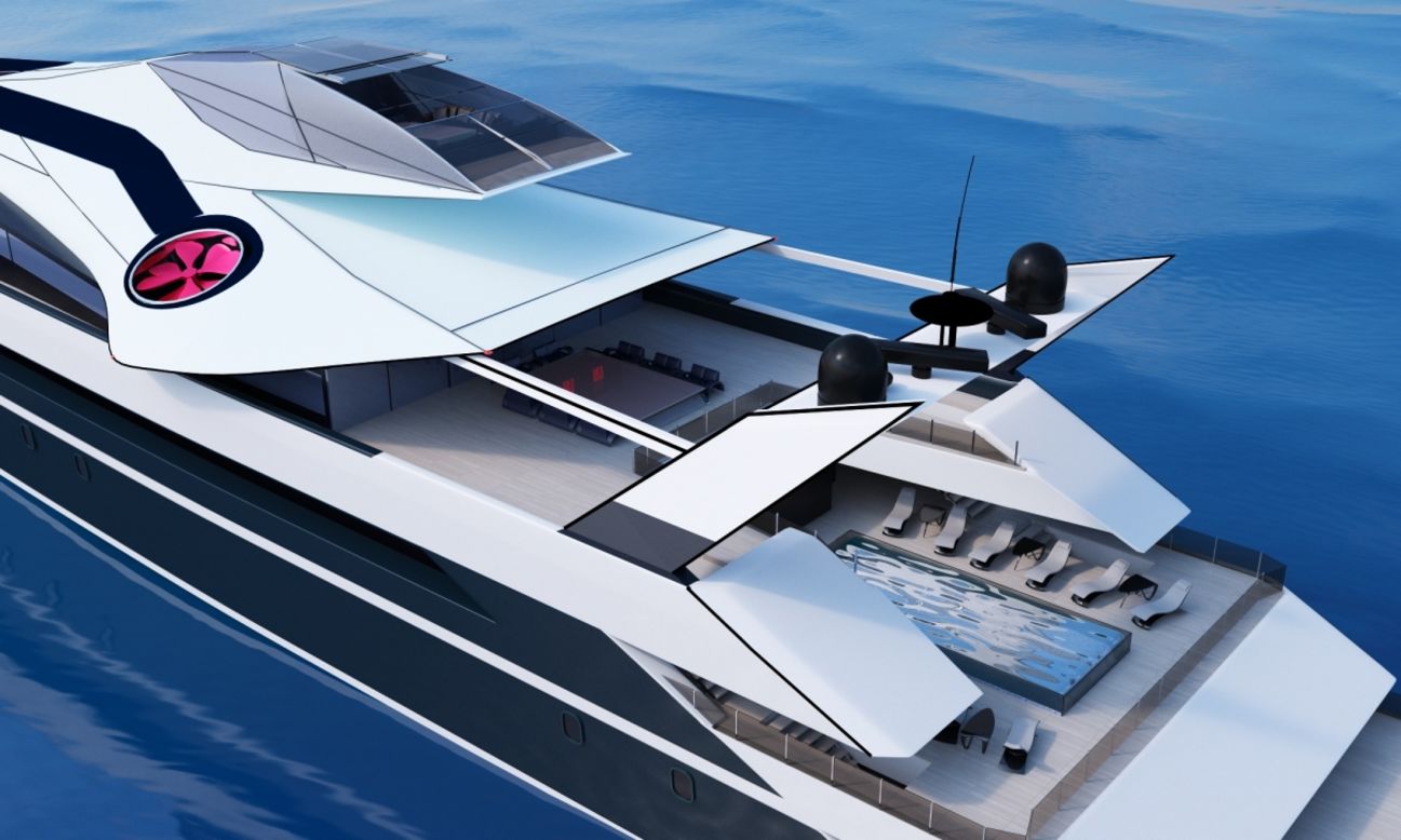 The Monaco 2050 would still have room for traditional superyacht facilities such as an on-board swimming pool.