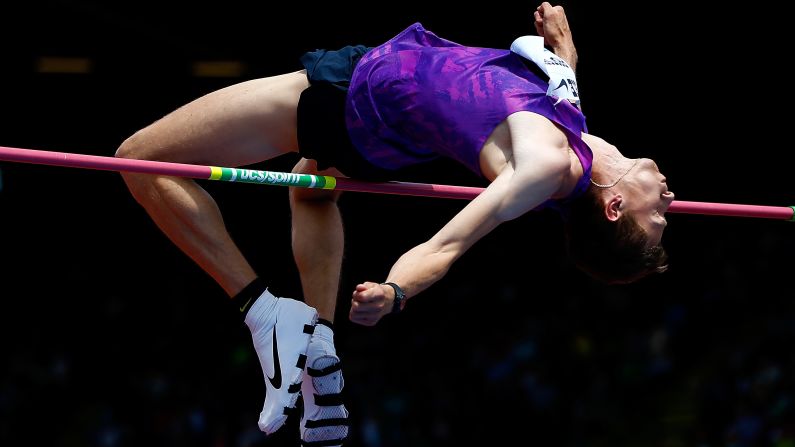 Ukrainian high jumper Andriy Protsenko competes at the Prefontaine Classic in Eugene, Oregon, on Saturday, May 30.