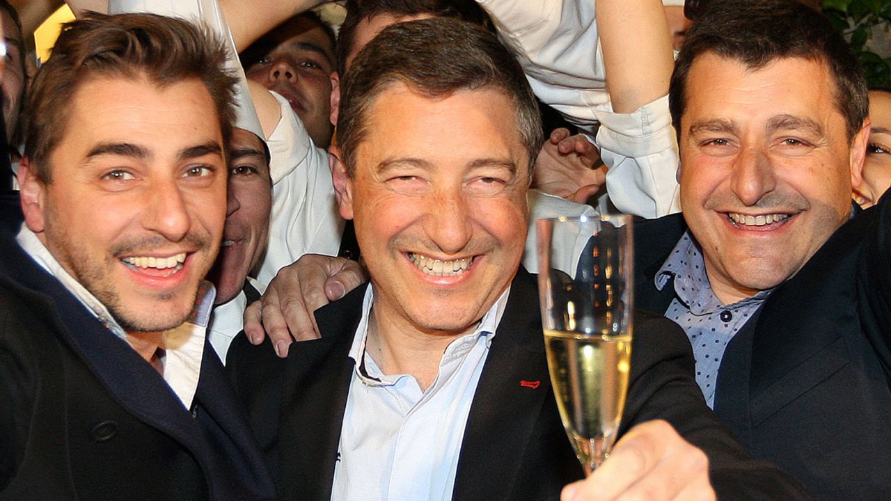 The Roca brothers -- Jordi, Joan and Josep -- celebrate their 2015 "World's Best Restaurant" win. 