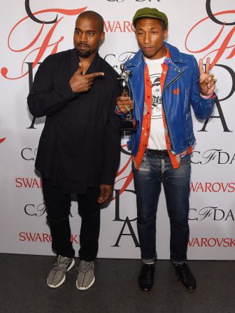 He did it. Kanye West makes it clear that it was Pharrell Williams, and not himself, who won the award for Fashion Icon. West called Pharrell "my style idol."