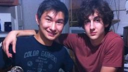 An images of Dzhokhar Tsamaev and Dias Kadybayev taken from the social media site vk.com.  Dias Kadyrbayev is currently being held on immigration charges.