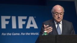 FIFA President Sepp Blatter speaks during a press conference at the headquarters of the world's football governing body in Zurich on June 2, 2015