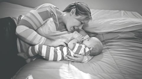 Brittnae had hoped to breastfeed her son, Mason, but he continued to lose weight after birth. After several attempts to increase her supply, she began to feed Mason bottles of donated breast milk. "My struggle to breastfeed and my journey to find what was best for our family has completely humbled me," Brittnae wrote on Whitman's blog.