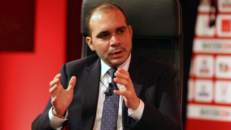 The 39-year-old son of the late King Hussein of Jordan has been a FIFA vice president since 2011, representing Asia. He is the president of the West Asia Football federation. In the first ballot in the recent FIFA presidential election, he only received 73 votes, and most of those likely came from European associations, after his candidacy was put forward by England. Prince Ali told CNN's Christiane Amanpour Tuesday that he's<a href="index.php?page=&url=http%3A%2F%2Fwww.cnn.com%2Fvideos%2Fworld%2F2015%2F06%2F02%2Fintv-amanpour-prince-ali-blatter.cnn"> "at the disposal" of those who want change.</a>