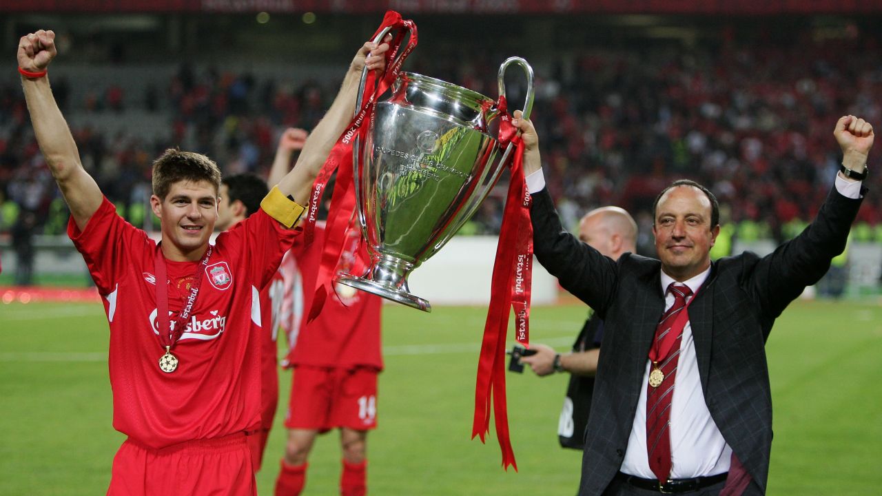 Benitez's finest hour came at Liverpool, where he won the Champions League in Istanbul. His side came from 3-0 down at half-time to beat AC Milan on penalties.