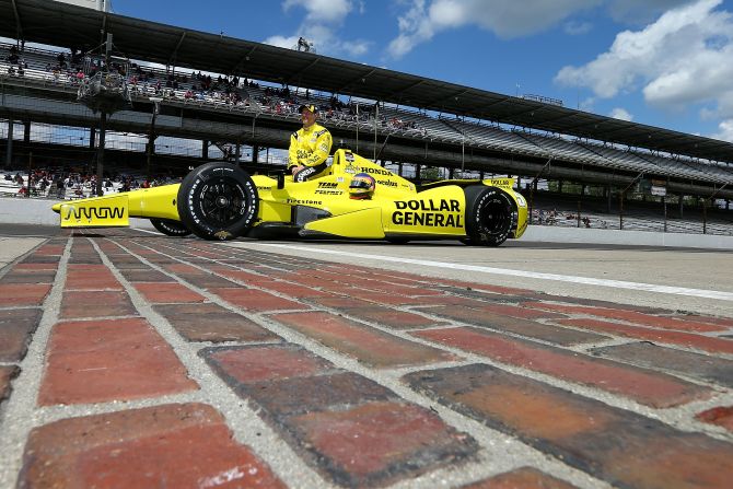 Jacques Villeneuve poses for a photo at the 98th Indianapolis 500 Mile Race on May 17, 2014 at the Indianapolis Motor Speedway in Indianapolis, Indiana.
