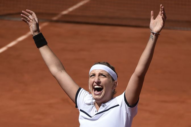 She'll now face Swiss Timea Bacsinszky. The 23rd seed ousted Belgian outsider Alison Van Uytvanck in straight sets. Bacsinszky is having a breakthrough campaign, winning two titles and once owning a 15-match winning streak. 