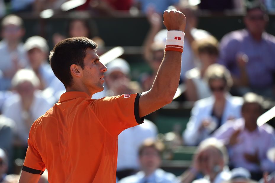 Novak Djokovic was in celebratory mood Wednesday and why not? He became only the second man to beat Rafael Nadal at the French Open. 