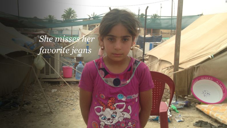 Her clothes: Yasemin says her favorite items were a pair of black jeans and a black T-shirt, which her family didn't have time to grab as they fled.