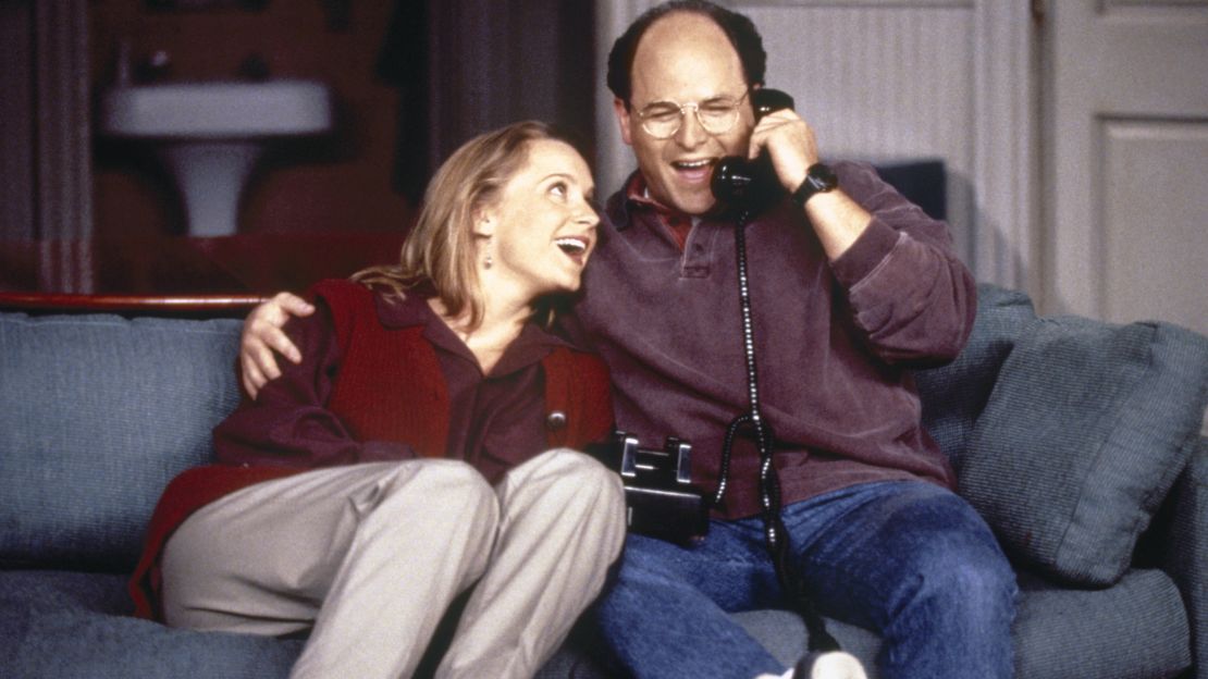 Heidi Swedberg and Jason Alexander in a scene from "Seinfeld."