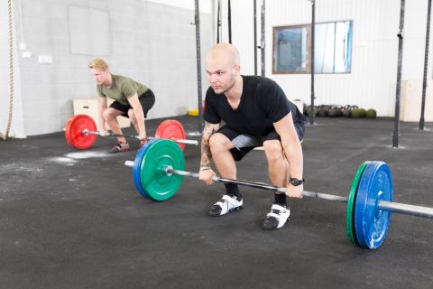 <strong>Romanian dead lift: </strong>Most commonly, a person will fall into hyperextension through the low back while lowering and lifting weight, which could result in lumbar disc injury or muscular spasm.