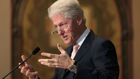 Former US President Bill Clinton speaks in Washington, DC, in 2015. It was part of a series of lectures he was giving.
