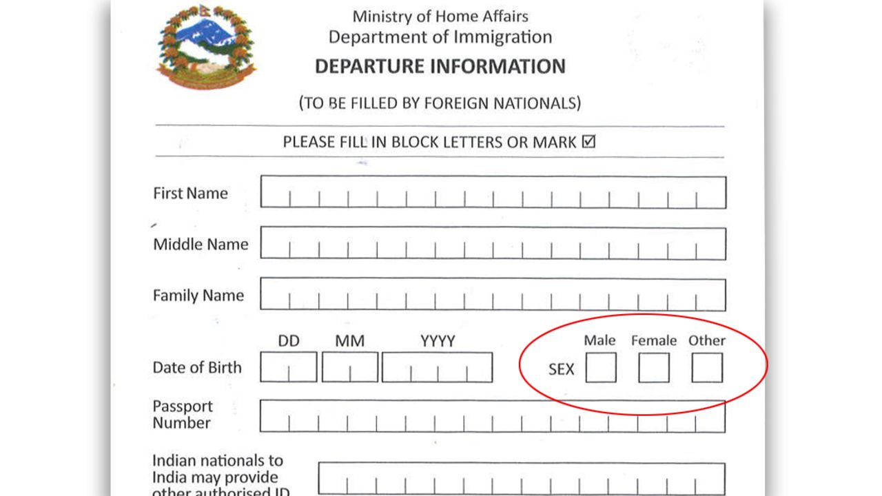 Nepal allows people to identify themselves as a third gender on its immigration forms.