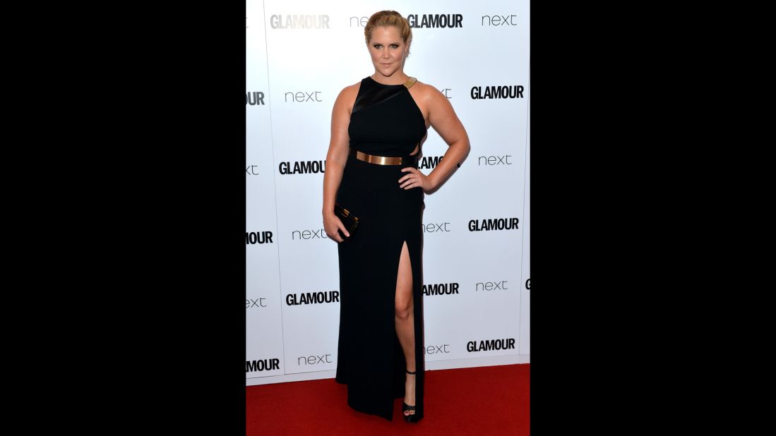 <a href="https://www.instagram.com/p/BD0sVf9KUCy/?taken-by=amyschumer&hl=en" target="_blank" target="_blank">Amy Schumer recently posted an Instagram photo </a>that she said was of Glamour magazine including her with plus-size performers. It's not the first time she's been categorized as such. In February 2015, she shot back at a critic who accused her of being overweight by <a href="https://pbs.twimg.com/media/B9rSuqBIQAA66as.jpg" target="_blank" target="_blank">posing topless in her underwear. </a>In June, she <a href="http://www.mtv.com/news/2177647/amy-schumer-glamour-award-acceptance/" target="_blank" target="_blank">accepted a Glamour Award</a> in London and said in her speech, "I'm probably like 160 pounds right now, and I can catch a d*** whenever I want. That's the truth. It's not a problem."