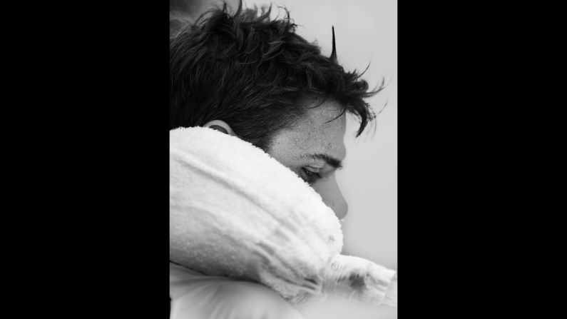 Italian photographer Simone Perolari was at the French Open taking pictures of the competitors. Stan Wawrinka, pictured here, won the title after defeating top-seeded Novak Djokovic.