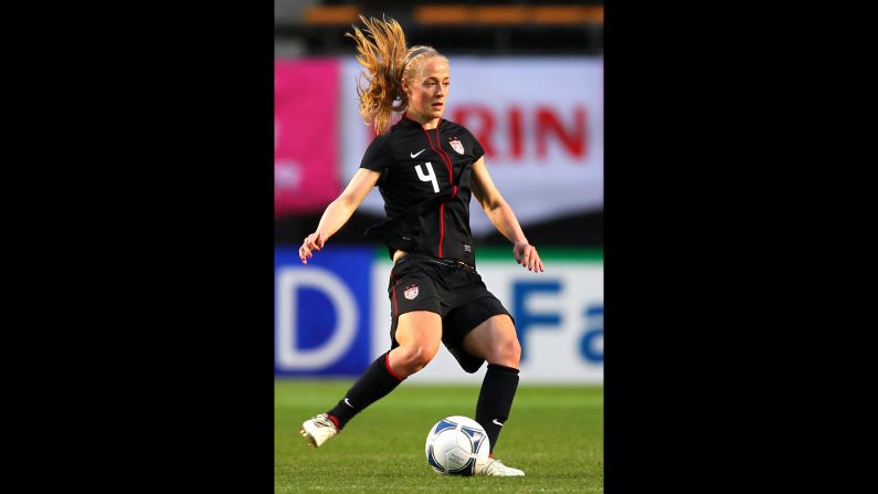 Becky Sauerbrunn has been a rock for the U.S. defense in recent years. The center back is the only player on the roster to start all of the team's matches this year. This will be her second World Cup. 