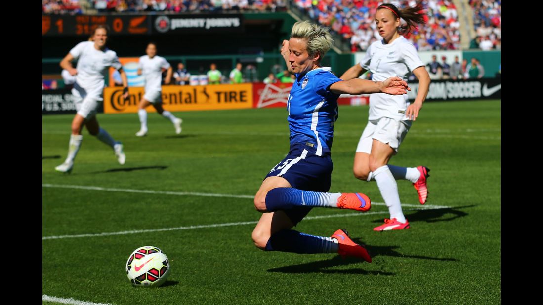 When watching the United States play, it's hard to miss Megan Rapinoe, who stands out on the field with her bright blonde hair and her attacking prowess on the wing. The 29-year-old spark plug can score goals and create them -- her assist to Abby Wambach four years ago saved the United States when it was just moments from being knocked out in the quarterfinals.